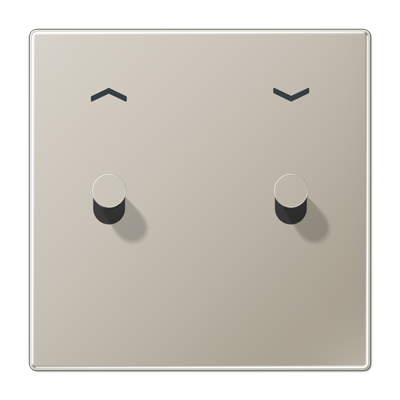 JUNG LS1912 Нержавеющая сталь Центральная плата с символом «стрелки», 1 пост, 2 тумблера,конус; метал. исполнение ES12-5PK1