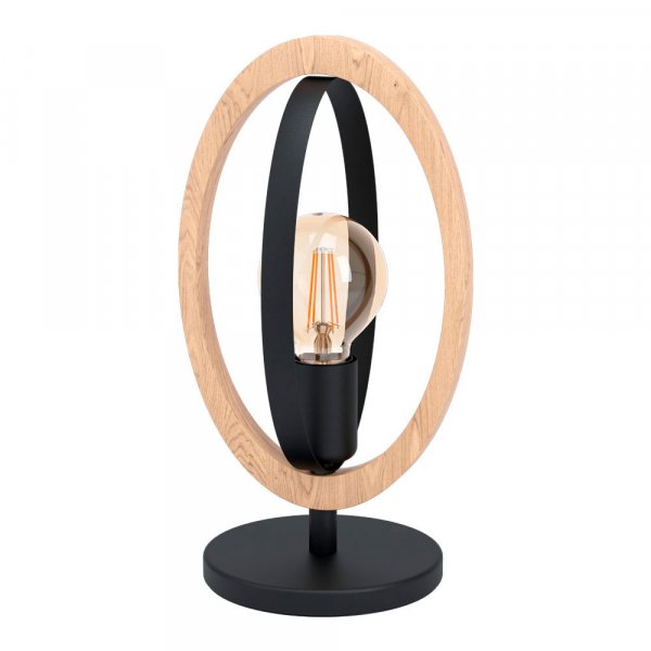 Eglo 43464 Настольная лампа BASILDON, 1x60W (E27), L190, B160, H345, основа 155, сталь, черный/дерево