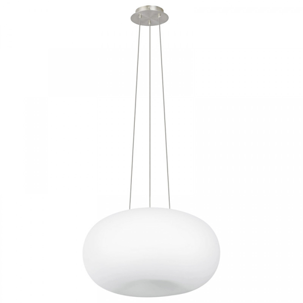 Eglo Подвес OPTICA, 2X60W (E27), Ø445, никель матовый/опаловое стекло, белый 86815