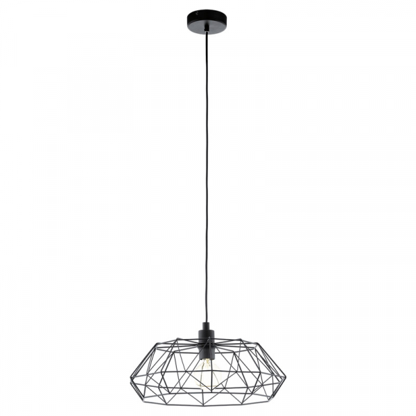Eglo EG_49487 Подвес CARLTON 2, 1x60W (E27), O455, H1100, сталь, черный Eglo EG_49487 Подвес CARLTON 2, 1x60W (E27), O455, H1100, сталь, черный