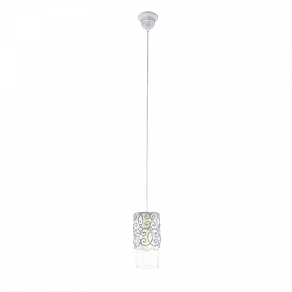 Eglo Подвес CARDIGAN, 1x60W (E27), Ø120, сталь, патина, серо-голубой/стекло 49202