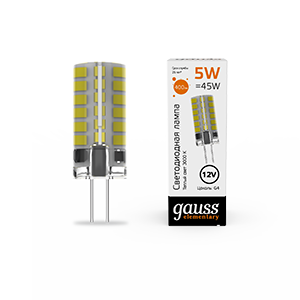 Купить Gauss Лампа Elementary G4 12V 5W 400lm 3000K силикон LED 1/20/200 18715