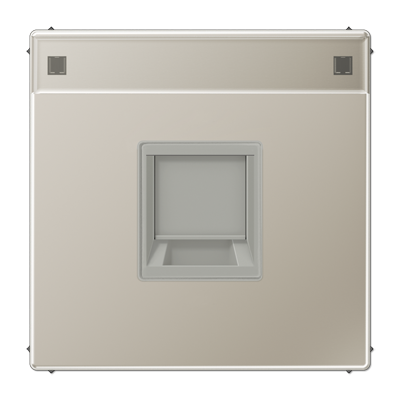 JUNG Плата (фиксация защёлкиванием) с полем для надписи для одного модуля металл нержавеющая сталь ES1969-1NAWE