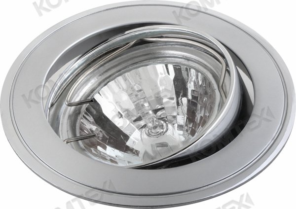 Comtech Corona Светильник галогеновый встраиваемый повор.MR16 1x50W GU5.3 хром/мат.хром/хром P00372