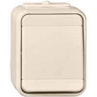 SE Aquatop наруж Беж Переключатель 1-клавишный (сх.6) 10А, IP44, в сборе 451600