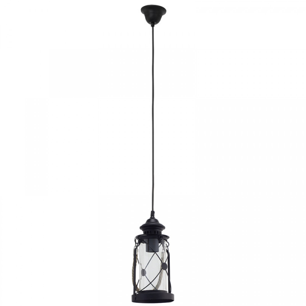 Eglo 49213 Подвес BRADFORD, 1x60W (E27), Ø140, сталь, черный