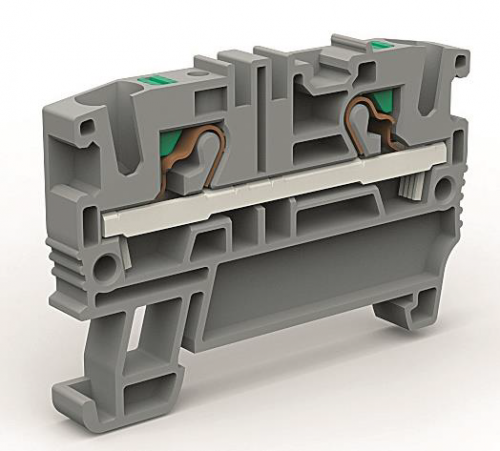 DKC Проходная клемма 2 точки подключения на 4 кв.мм синяя