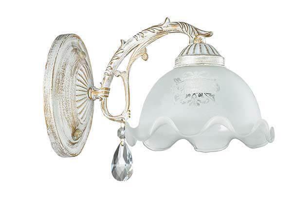 Купить Lumion 3126/1W LN16 232 белый/зол.патина/стекло/хрусталь Бра E27 60W 220V CASETTA