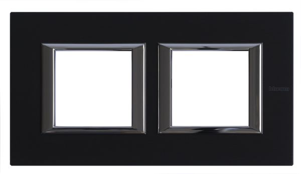 BT Axolute Антрацит Рамка 2+2 мод прямоугольная (надпись горизонтально) HA4802M2HXS