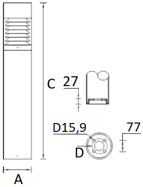 СТ TERES E60 black светильник Купить СТ TERES E60 black светильник