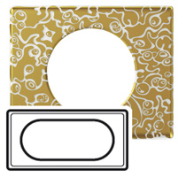 Legrand Celiane Фарфор Рамка Золотая Феерия 2поста (4/5 модулей) 069335