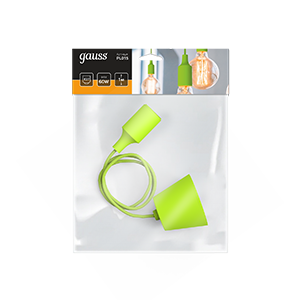 Gauss Светильник подвесной Decor PL015 зеленый E27, 1 м, 1/40