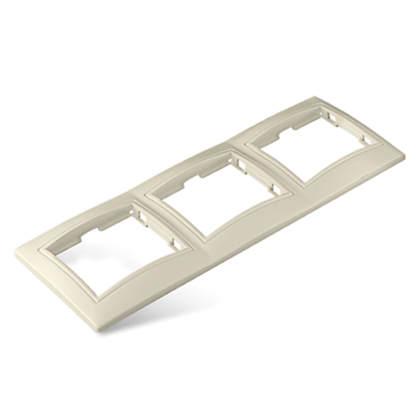 UNIVersal "Севиль" Рамка "Слоновая кость" 3-х местная горизонтальная Б-С0045