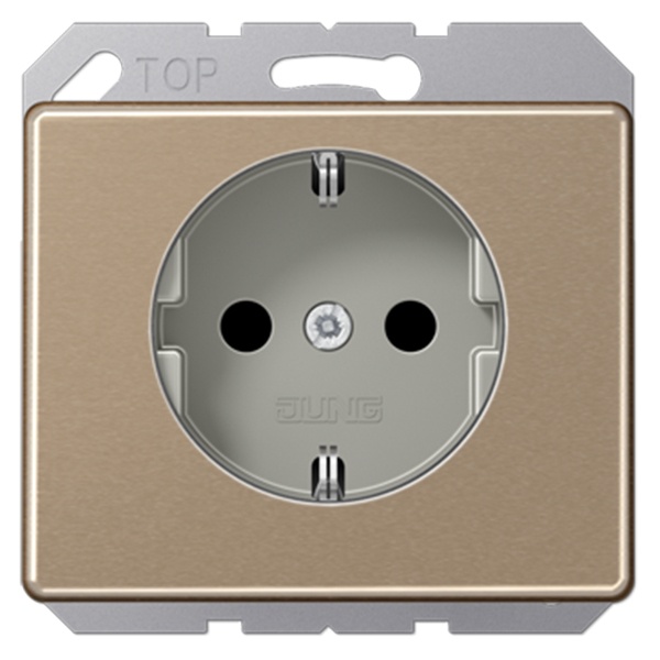 JUNG SL 500 Бронза Розетка с/з винт. зажим SL521GB