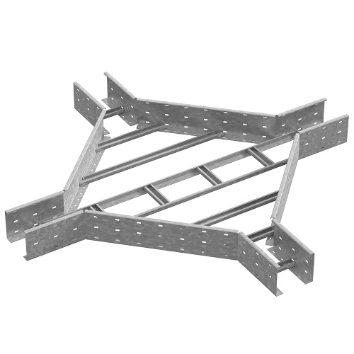 OSTEC Крестообразный разветвитель для лестничного лотка ЛКР 500х200, толщ. 2,0 мм, Сендзимир цинк OSTEC Крестообразный разветвитель для лестничного лотка ЛКР 500х200, толщ. 2,0 мм, Сендзимир цинк
