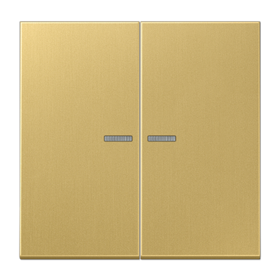 JUNG Клавиша для KNX кнопки, 2 группы, с окошком металл латунь Classic ME102KO5C