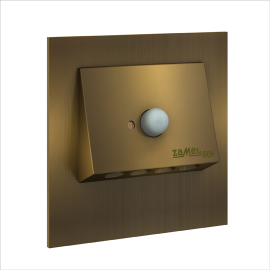 Zamel Светильник NAVI Золото/Хол.бел. в монт.коробку, 230V AC с датчиком движения 11-222-41