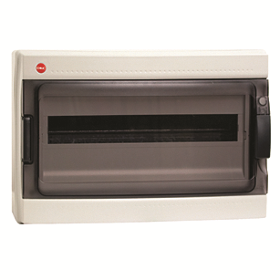 DKC Щиток настен.с двер.18мод.,IP65,сер.,с клем. блок. 1х87518 и замком