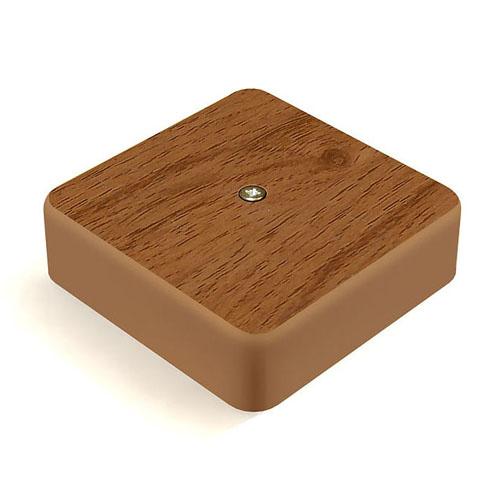 Купить IEK Коробка КМ41212-05 расп. для о/п 75х75х20мм дуб (с конт.гр)