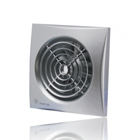 Купить S&P SILENT Cеребряный Вентилятор 185 куб.м/ч, 16 Вт, 118 мм, малошумный SILENT-200 CZ SILVER