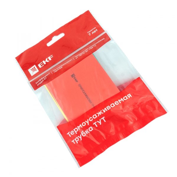 EKF PROxima Термоусаживаемая трубка ТУТ нг 40/20 набор:7 цветов по 3шт. 100мм.