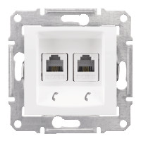 Купить SE Sedna Бел Розетка ТЛФ 2-ая RJ11 SDN4201121