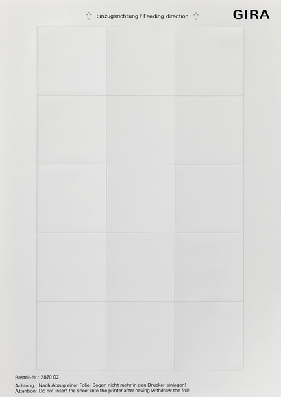 Gira Пленка для нанесения надписей 287002