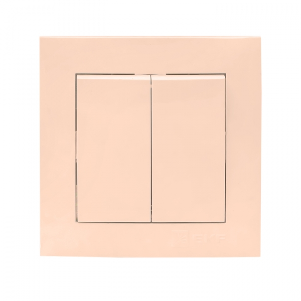 EKF PROxima Валенсия выключатель 2-кл. 10А кремовый