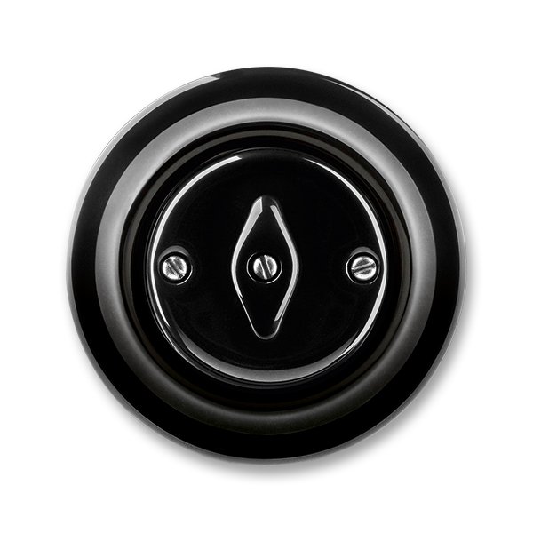 ABB Decento Чёрный фарфор Переключатель поворотный 2CHK600634C4301