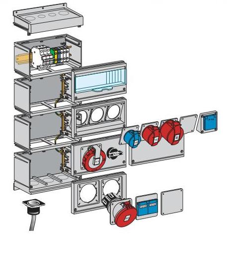 ABB CEWE Передняя панель Комби-бокса с 2-мя отв. №46 2CMA191083R1000