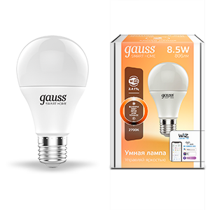 Gauss Лампа Smart Home A60 8,5W 806lm 2700К E27 диммируемая LED 1050112