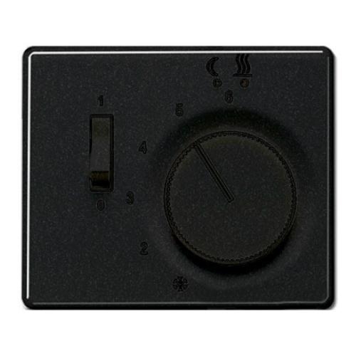 JUNG SL 500 Черная Накладка регулятора теплого пола(мех.FTR231U) SLFTR231PLSW