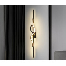 Kink Light 08418C-100L,19(3000K) Бра Велле черный (левое) w13 h100 Led 28W (3000K)