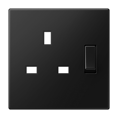 JUNG Накладка на механизм британского стандарта дюропласт черный матовый british standart BS2171SWMPL