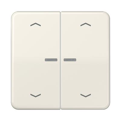 JUNG Клавиша для KNX кнопки, 2 группы с окошком и символами "стрелки" дюропласт слоновая кость CD102KO5P