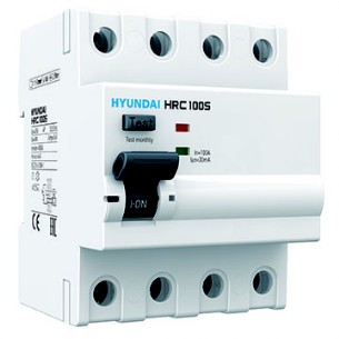 HYUNDAI Устройство защитного отключения HRC100S 4PG5S0000C00100F 4 полюса, 100A, 100mA (STANDARD) 13.05.000076