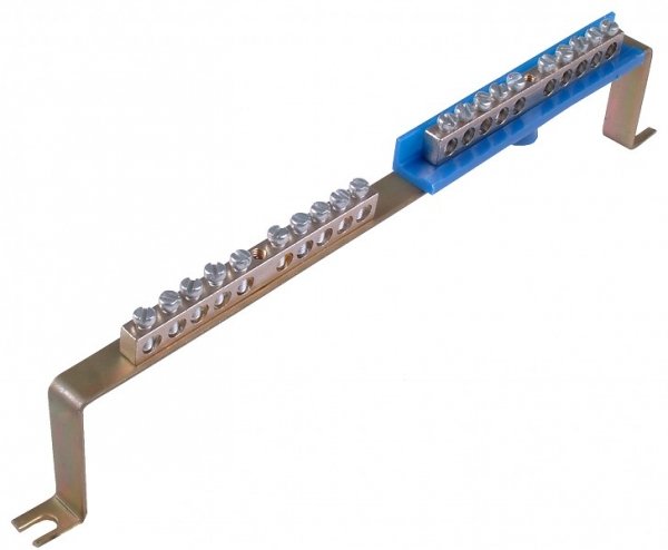 Hegel Скоба 63._N_10 х _PE_10 Шина "N"+"PЕ" на 10+10 присоединений 63А на скобе