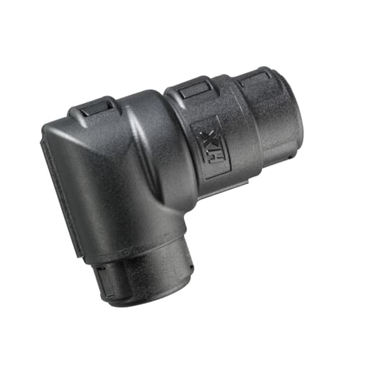 ABB Разъем AMP CI, нейлон 6, черный, d8мм, угол 90, 2 вывода, CI08-90-AS2 7TCA298010R0152