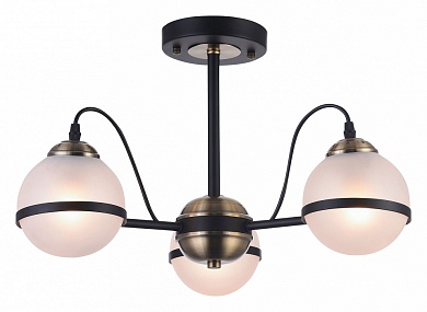 VELANTE 348-507-03 Люстра потолочная Черный/Белый E27 3*60W