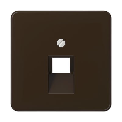 JUNG CD 500/CD plus Коричневая Накладка 1-ой наклонной ТЛФ/комп розетки CD569-1UABR