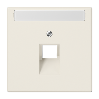 JUNG LS 990 Бежевая Накладка 1-ой наклонной ТЛФ/комп розетки с полем для надписи LS969-1NAUA