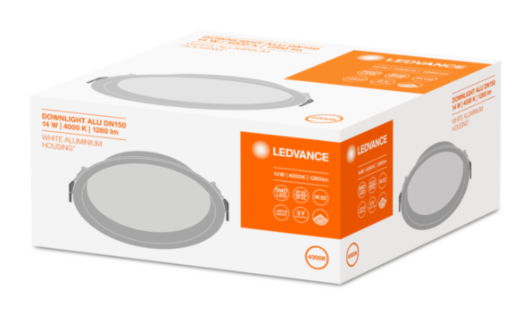 Ledvance  Светильник светодиодный ДВО-14Вт 4000K 1260лм IP44 бел DOWNLIGHT 4058075091450