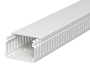 Купить OBO Bettermann Кабель-канал перфорированный распределительный LKVH 50x75x2000 мм светло-серый RAL7035 6178588