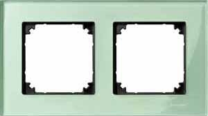 Купить SE Merten SM M-Elegance Стекло Зеленое кальцит Рамка 2-ая MTN404204
