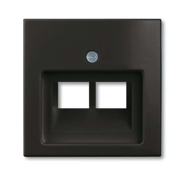 ABB BJB Basic 55 Шато (чёрн) Накладка 2-ой ТЛФ/комп розетки наклонной 2CKA001753A0206