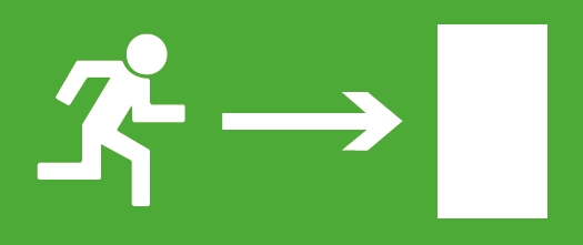 АСТЗ ЭЗ "Направление к эвакуационному выходу направо" (125х250) 1005125250