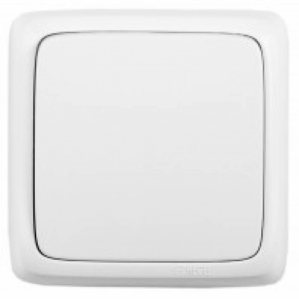 Hegel Альфа наруж Белый ВА16-113 Выключатель 1-клавишный с изол. пластиной