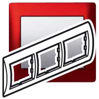 Купить Legrand Galea Life Красный Металл/Magic Red Рамка 3-я гориз 771903