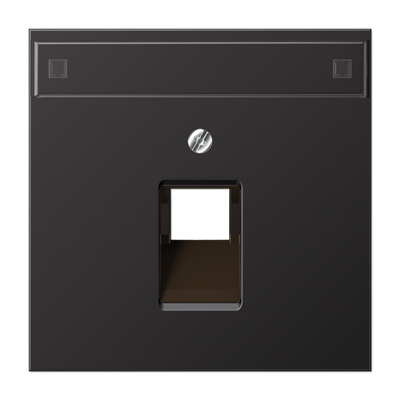 JUNG LS 990 Dark Крышка для одинарной телефонной и компютерной розетки UAE с полем для надписи AL2969-1NAUAD