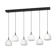 Eglo 390203 Подвесной светильник HL/6 E27 black/opal-matt 'BALMES'